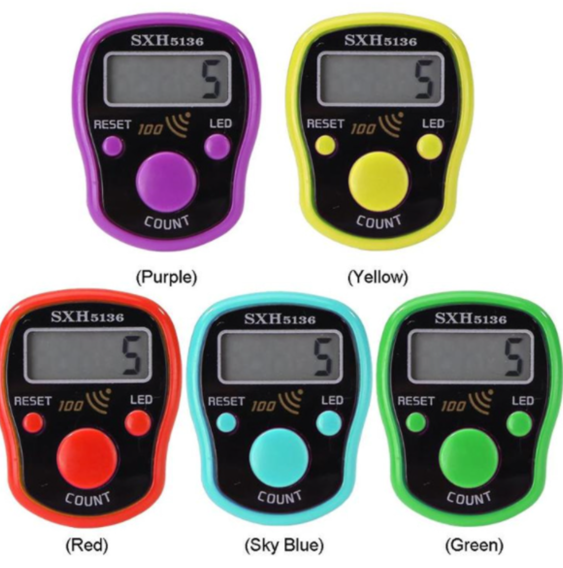 5 Digit Resettable Number Clicker Golf Hand Tally Click Counter