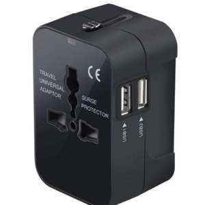 International Universal All in One Worldwide Travel Adapter Wall Charger AC Power Plug Adapter with Dual USB Charging Ports