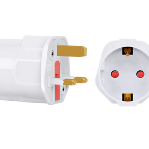 Multifunctional EU European Schuko To UK Plugs Adapter Power Converter 2 Pin Socket Travel 250V 13A Dubai Singapore