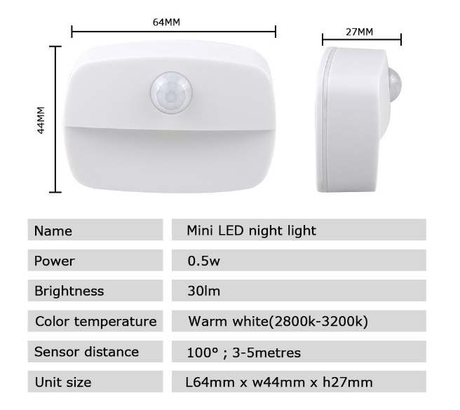 New LED Motion Sensor Light Battery Operated Wireless Wall Lamp Night Light No Glare Corridor Closet LED Cabinet Door Light