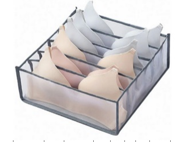 Hot selling nylon Scarfs Socks Bra Organizer Storage Box Drawer Closet Organizers Boxes For Underwear Bra Home Storage