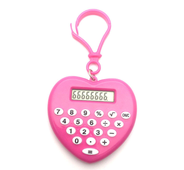 Small Cute Strawberry Calculator Silicone Button Take Your Computer With You For Learning 8-Digit Display Calculator