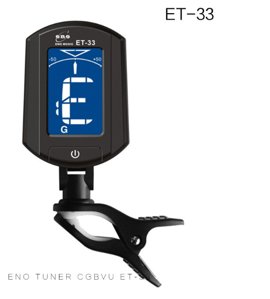 New ENO ET-33/37 Black Multifunction Digital LCD Guitar Violin Bass Ukulele Clip On Automatic Tuner