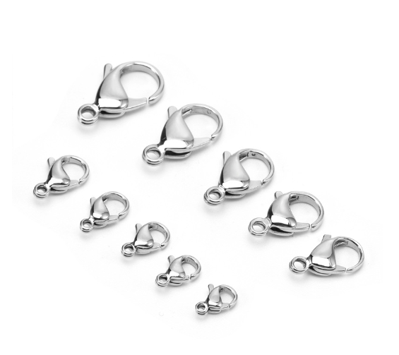 Factory Price High Polished Square Lobster Claw Clasp for Jewelry Necklace Chain Connector