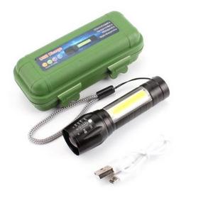 Mini Aluminum COB Rechargeable LED Flashlight Hand Lamp