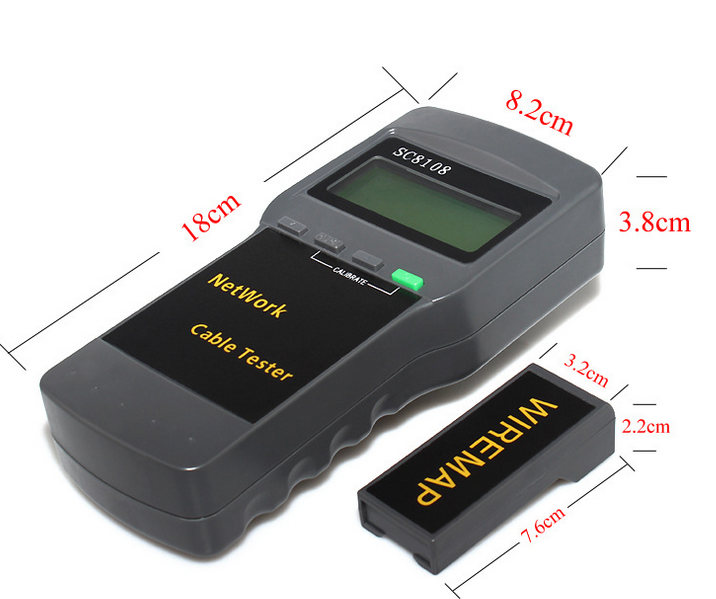 ADVANCED 5E 6E SC8108 CAT5 RJ45 Network LAN Length Cable Tester Meter