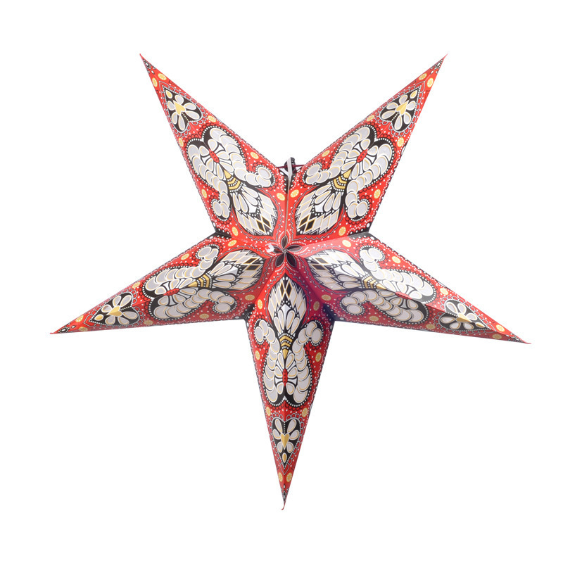 Hollow Star Decor Hanging Star Pendant Christmas Hanging Star Paper Decoration