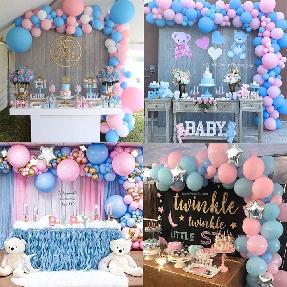 Pink Blue Baby Gender Reveal Balloon Arch Kit For Boys Girls Birthday Babyshower Party Decoration