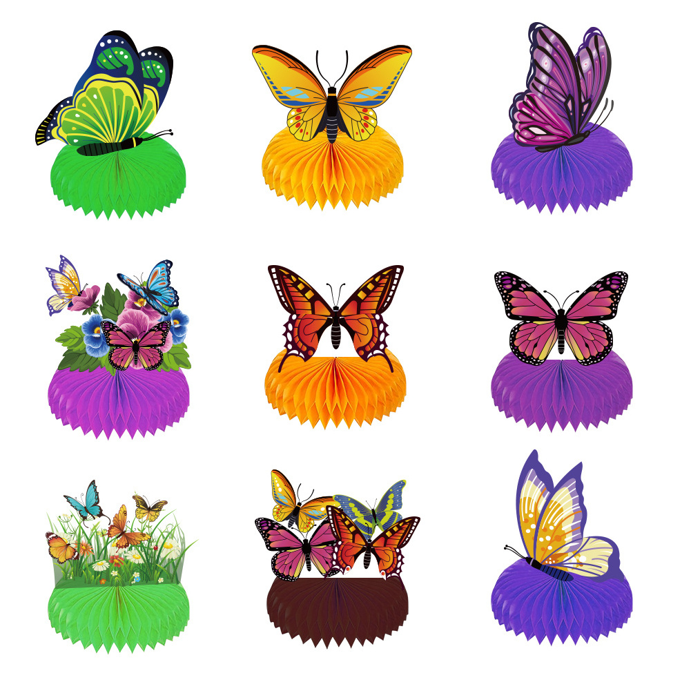 Customize Honeycomb Centerpieces 3D Paper Butterfly Honeycomb Table Decorations Honeycomb Decor