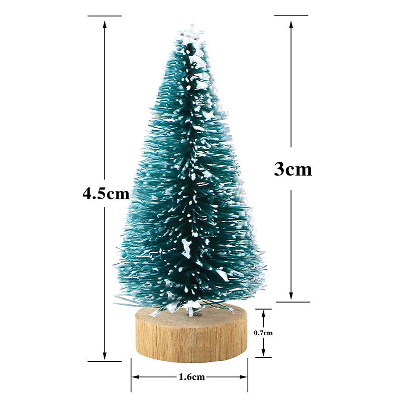 Mini Christmas Trees Bottle Brush Trees Plastic Winter Snow Ornaments Tabletop Crafting DIY Decoration Christmas Gift