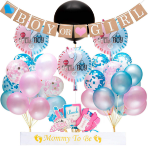 Wholesale hot sale boy and girl gender reveal party balloon suit its a girl gender photo props