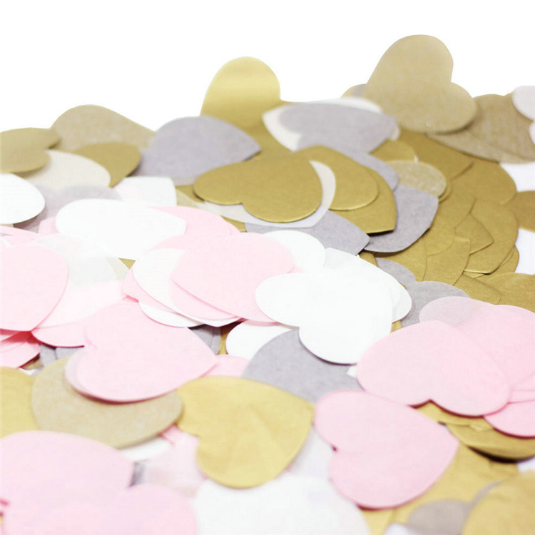 Metallic Confetti Wholesale Colorful Gold Heart Shape Tissue Paper Confetti for Party & Event