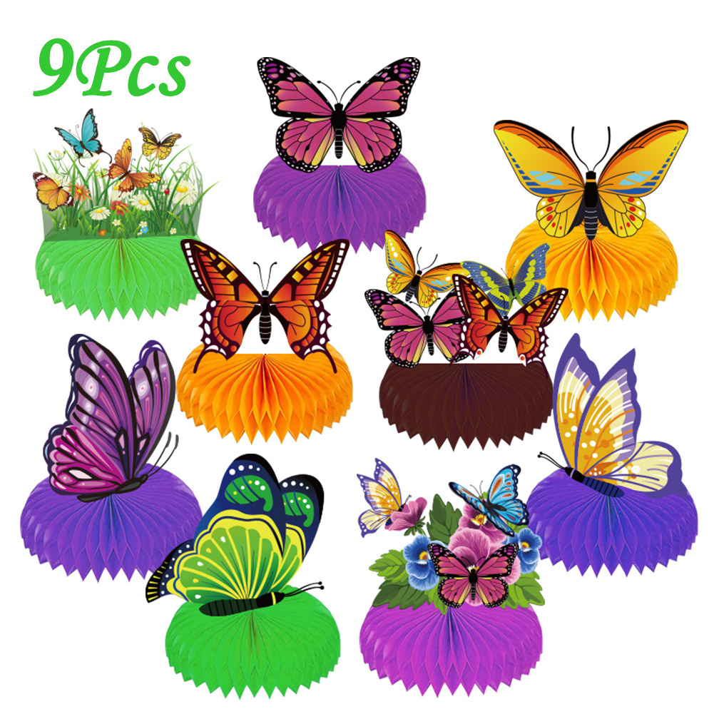 Customize Honeycomb Centerpieces 3D Paper Butterfly Honeycomb Table Decorations Honeycomb Decor