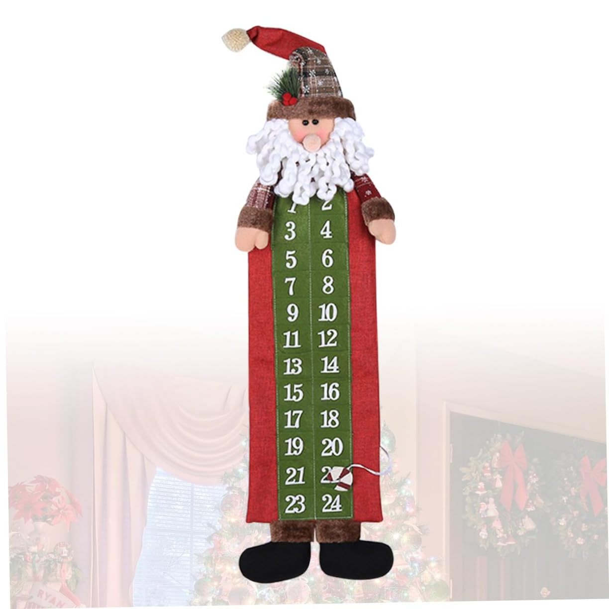 Christmas Countdown Calendar Christmas Advent Calendar Christmas Year Hanging Ornament Home Office Door Decoration