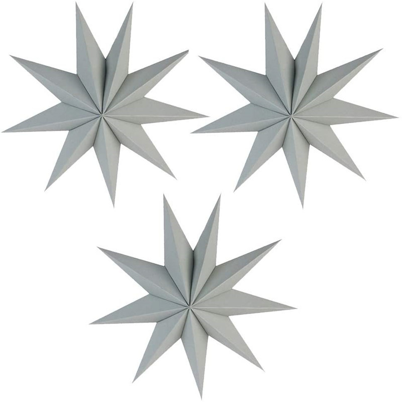 Wholesale Nine-pointed Star Christmas Decoration Window Decoration Paper Star Hanging Decoration