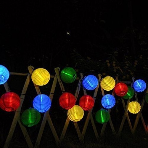 Multicolor Solar Lantern String Lights LED Solar Lantern Lights for Garden Home Patio Lawn Party and Holiday Decorations