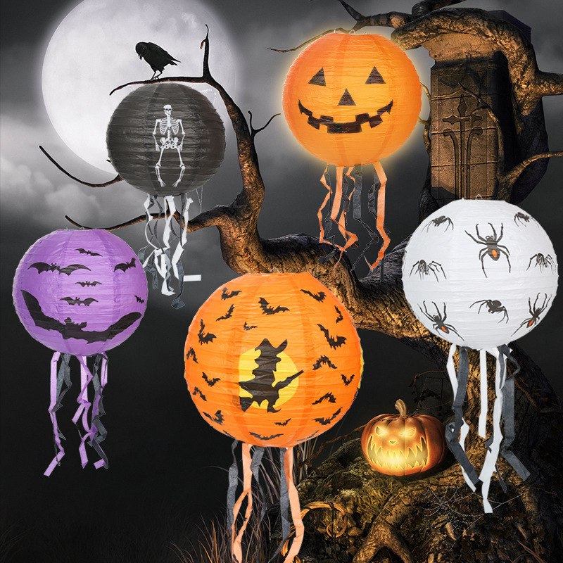 Halloween Decorations Pumpkin Origami Lanterns Halloween Decorations Outdoor Paper Lanterns Halloween Paper Decoration