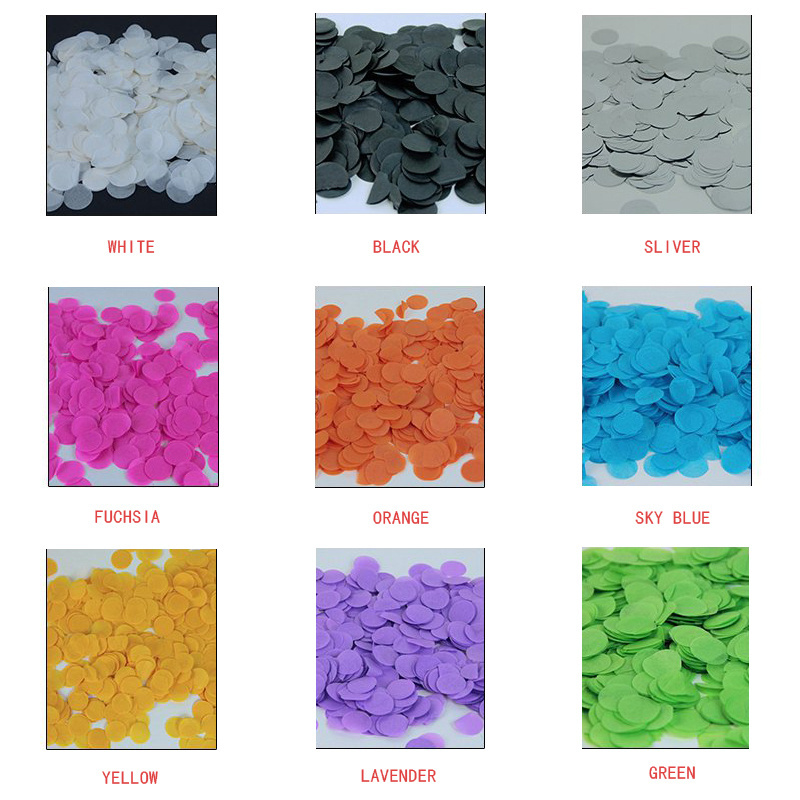 Throwing Colorful Tissue Paper Confetti Push Pop Konfetti Biodegradable Round Confetti For Wedding&Event Decoration