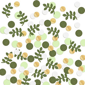 Greenery Gold Eucalyptus Confetti Baby Shower Table Decoration for Country Nature Theme Party Bridal Shower Decor Supplies