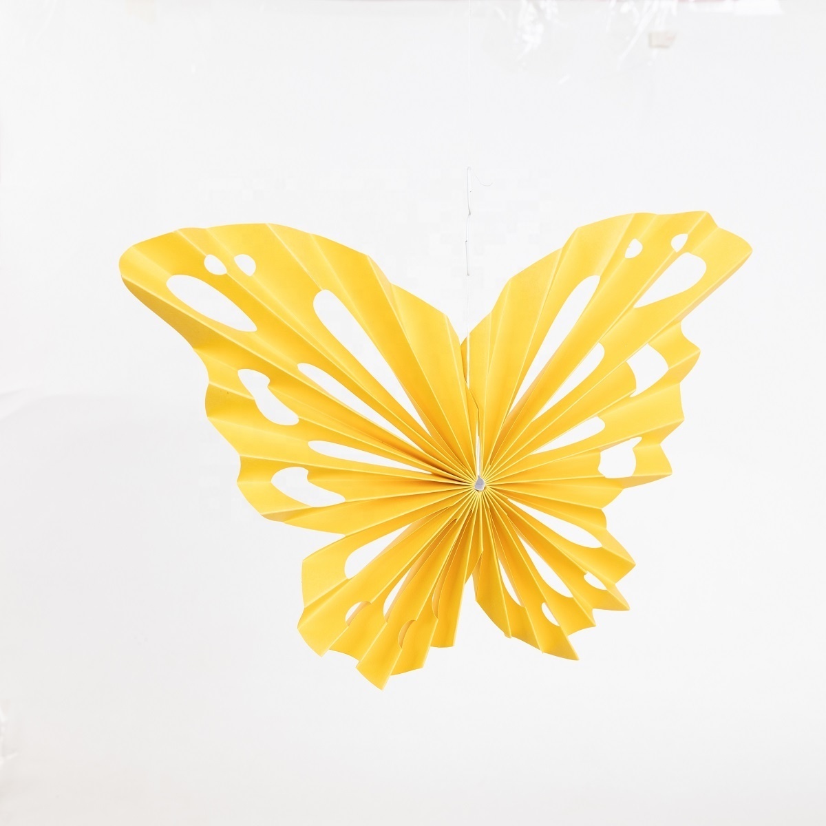 Sunbeauty New Design Paper Fan Party Decoration Hollow Butterfly Shape Paper Fan Wall Decorations Spring Garden Decoration