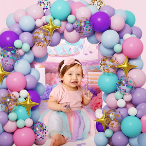 Unicorn Balloons Garland Arch Kit Happy Birthday Unicorn Party Decorations Kids Confetti Balloons BabyShower Decor