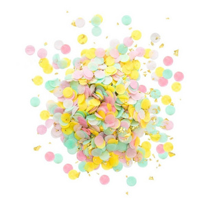 Wholesale rice paper confetti Party Decoration Colorful Round Biodegradable Wedding Tissue Paper Confetti