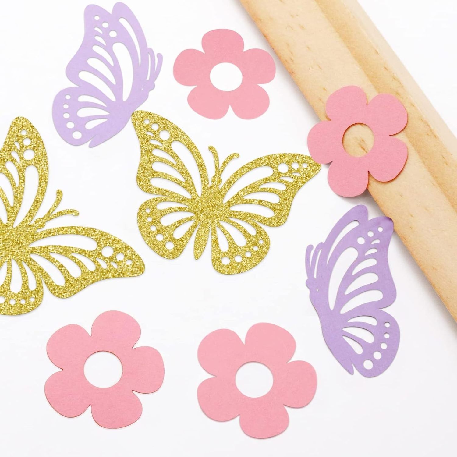 Spring Flower Butterfly Shape Confetti Butterfly Theme Wedding Baby Shower Birthday Tea Party Butterfly Confetti Decorations