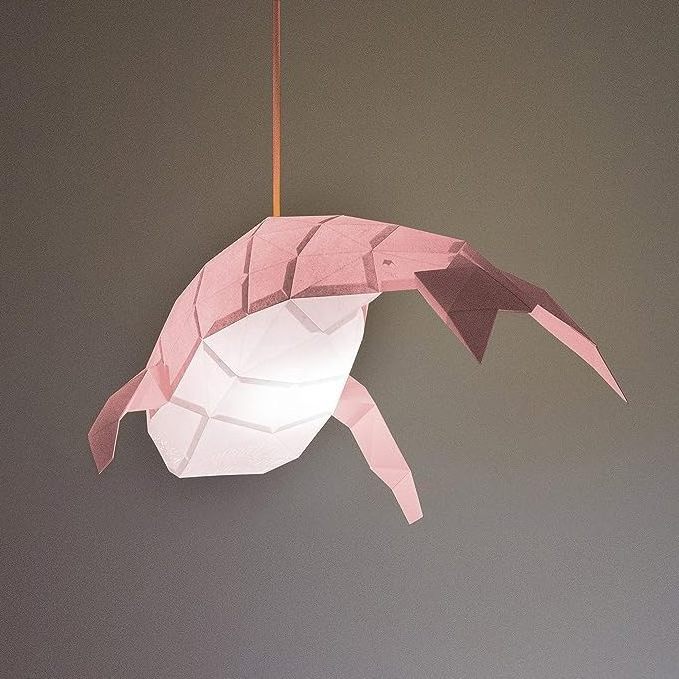 DIY Pendant Paper Lamp Creative Whale Lamp Pre-Cut Paper Craft Kit 3d Paper Craft For Kid Gift Hanging Decoration