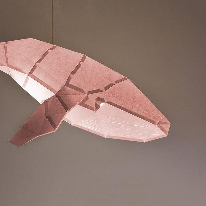 DIY Pendant Paper Lamp Creative Whale Lamp Pre-Cut Paper Craft Kit 3d Paper Craft For Kid Gift Hanging Decoration