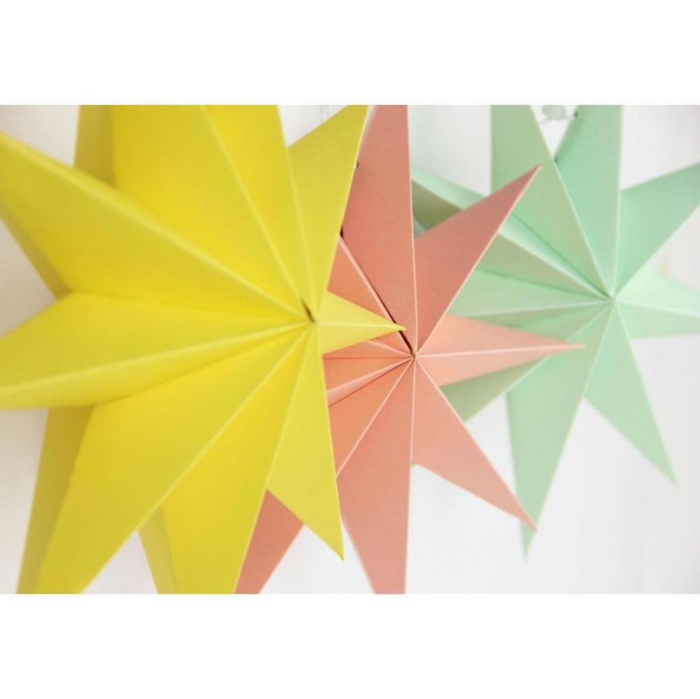 New Design Handmade Decorating 3D Paper Star Chinese Christmas Ornaments Patterns