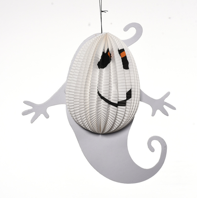 DIY Paper Lantern Halloween Props Decorations Funny Ghost Bat Spider Strap Festival Decoration