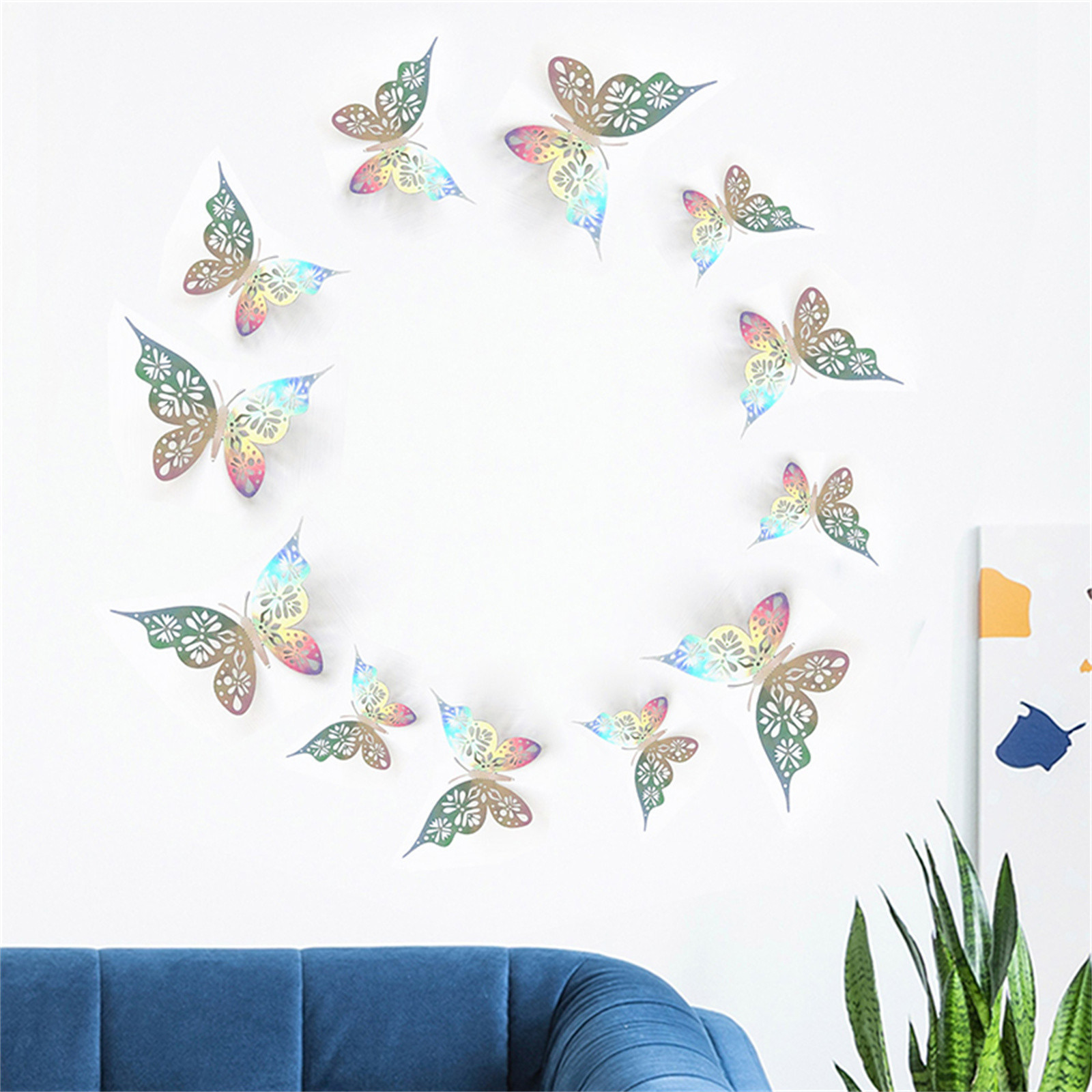 3D Butterfly Wall Decals Sticker Art Sticker Nursery Classroom Offices Kids Girl Boy Bedroom Bathroom Living Room Decor