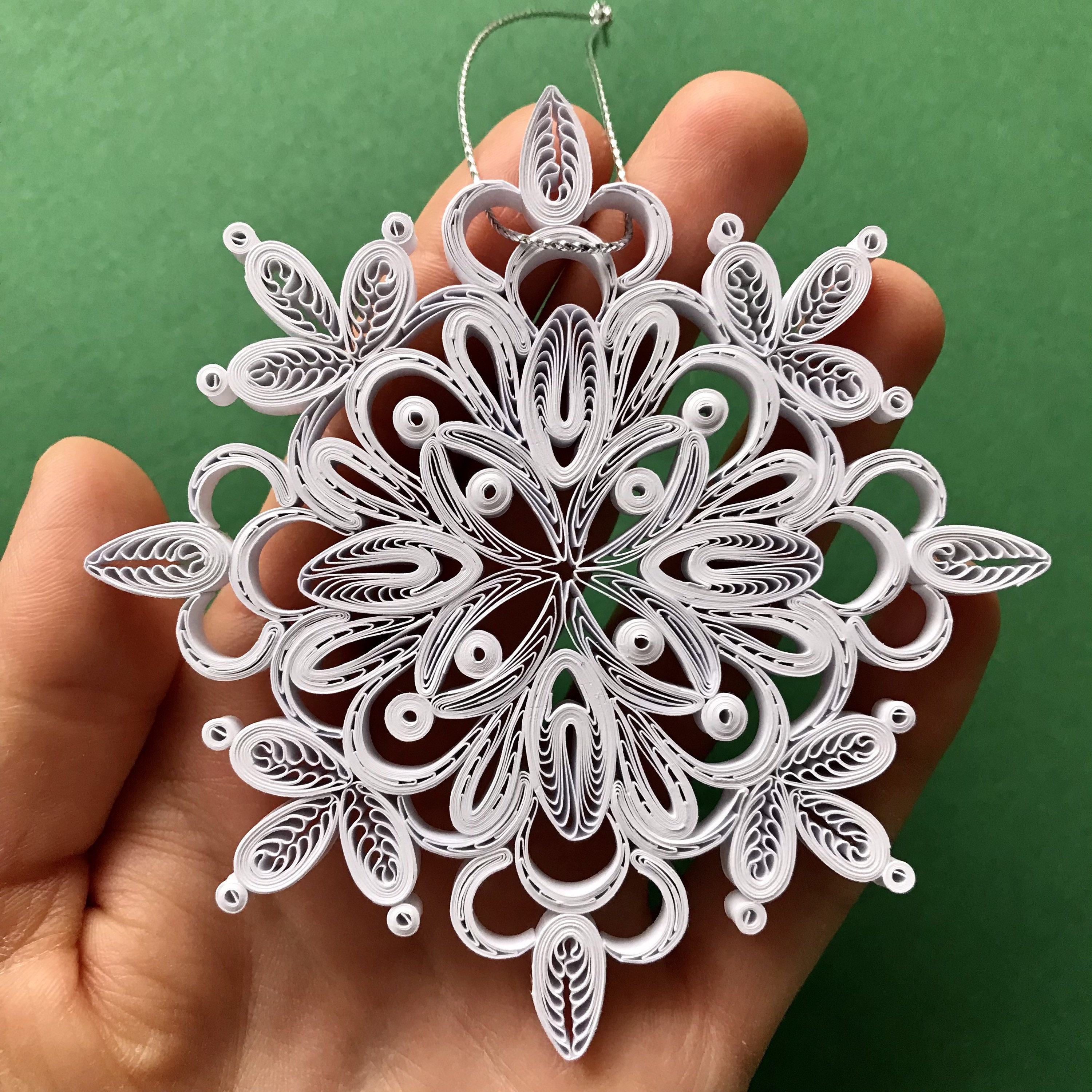 Sunbeauty DIY Mini 3D Quilling Paper Snowflakes for Christmas Tree Decoration Snowflake Crafts Ornaments