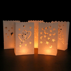 Stock Multiple Styles Of High-Quality Candle Bags Party Decoration Flame-Retardant Paper Bag Hollow Candle Bags