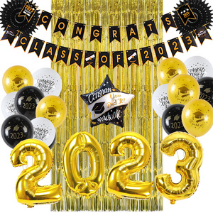 2023 Graduation Foil Balloons Banner Party Decoration We Are Proud of You Congratulations Banner Graduation Party Supplies