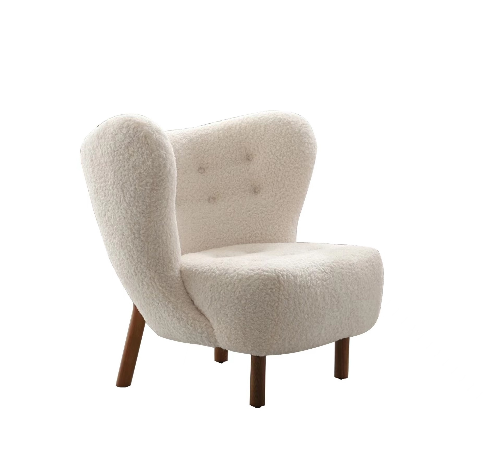 modern comfortable Coffee Lounge Lamb Wool Fabric Chairs For Hotel Lounge Chair Relax Teddy Fabric Fancy Living Room Chairs