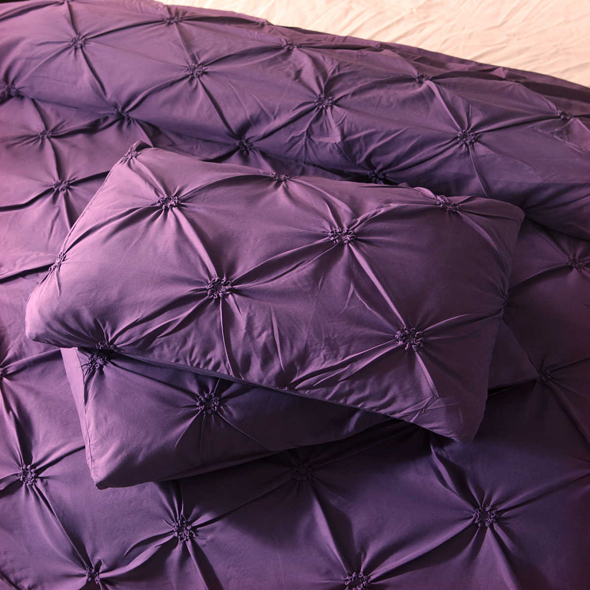 Luxury Hotel Decorative Bedding Set Designs Customized Purple Duvet Cover Set