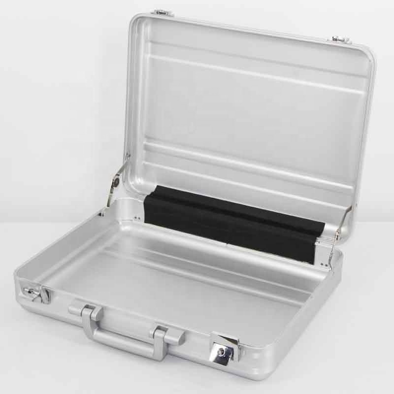 Waterproof aluminium tool cases carry hard shell storage boxes carrying case custom foam insert for equipment organizer silver