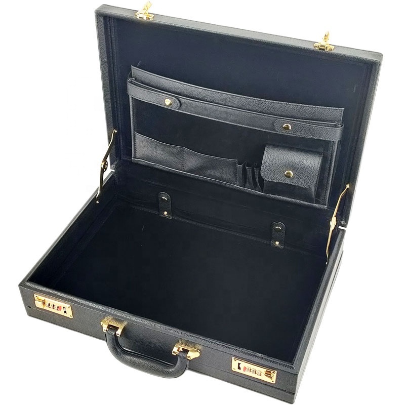 Classic leather briefcase for men and women professional  leather brief case box briefcases wholesale from China