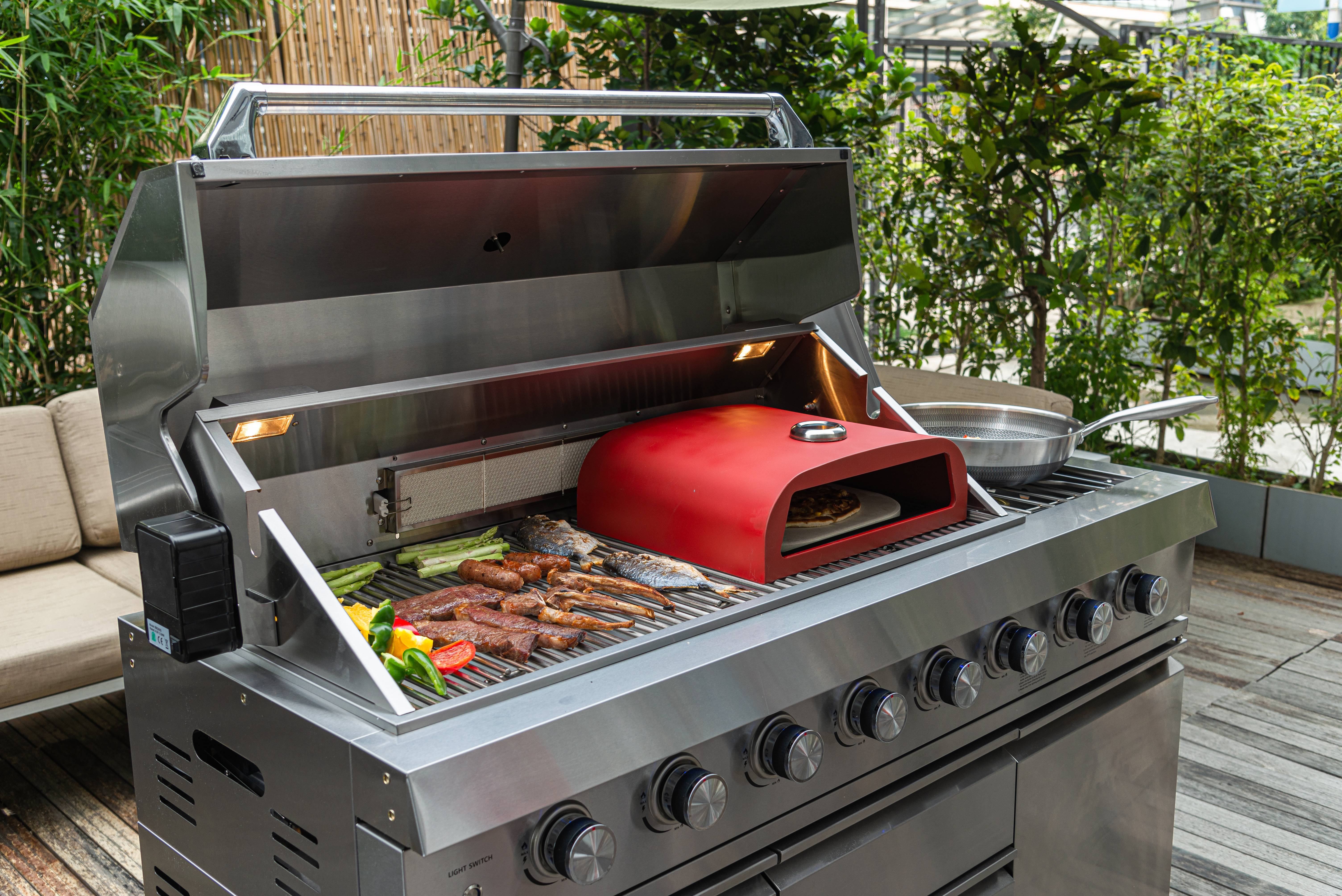 bbq island all stainless steel kitchen island Outdoor kitchen island with side table outdoor kitchen