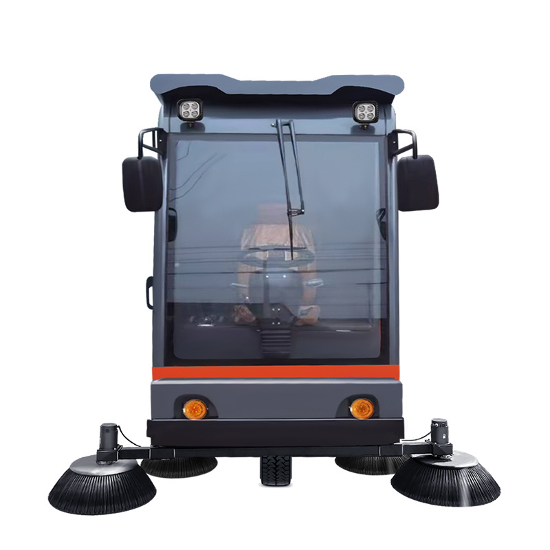 SBN-2000B Low Noise Easy Operate Battery Powered Sweeping Machine Intelligent Enclosed Ride On Floor Sweeper