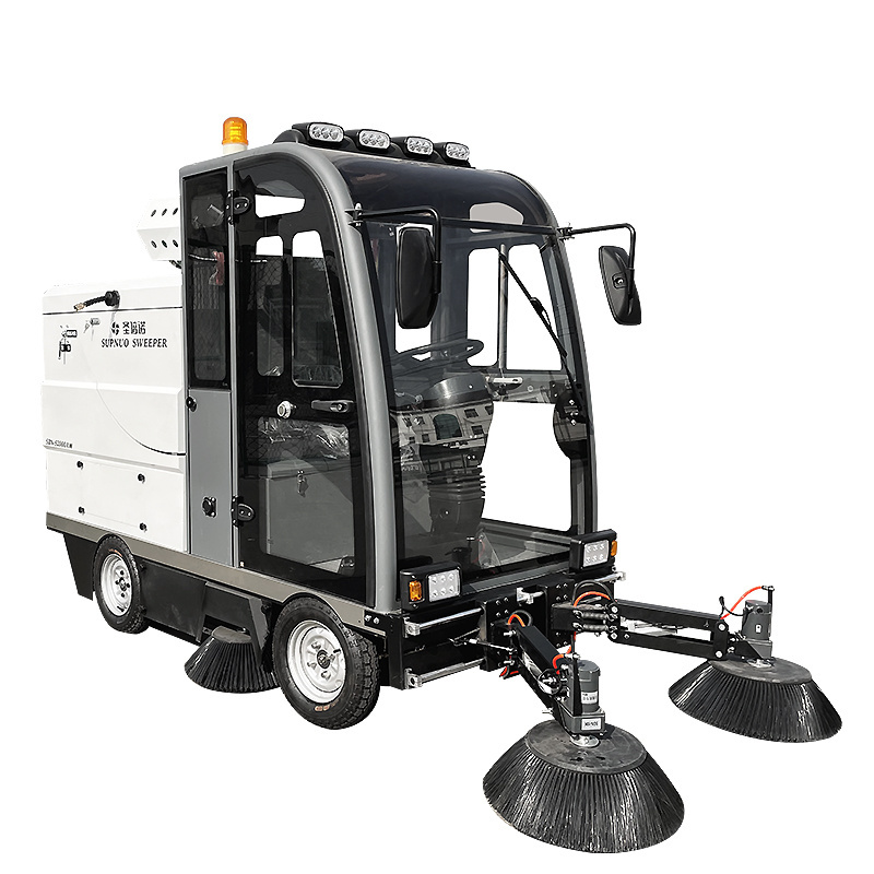 Wholesale Supnuo SBN-S2200AW artificial turf cleaning machine floor sweeper with 4 wheels and high pressure fog cannon