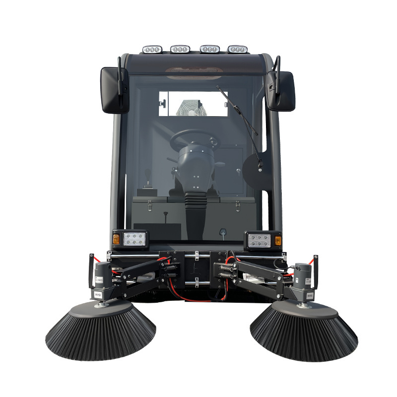 Wholesale Supnuo SBN-S2200AW artificial turf cleaning machine floor sweeper with 4 wheels and high pressure fog cannon