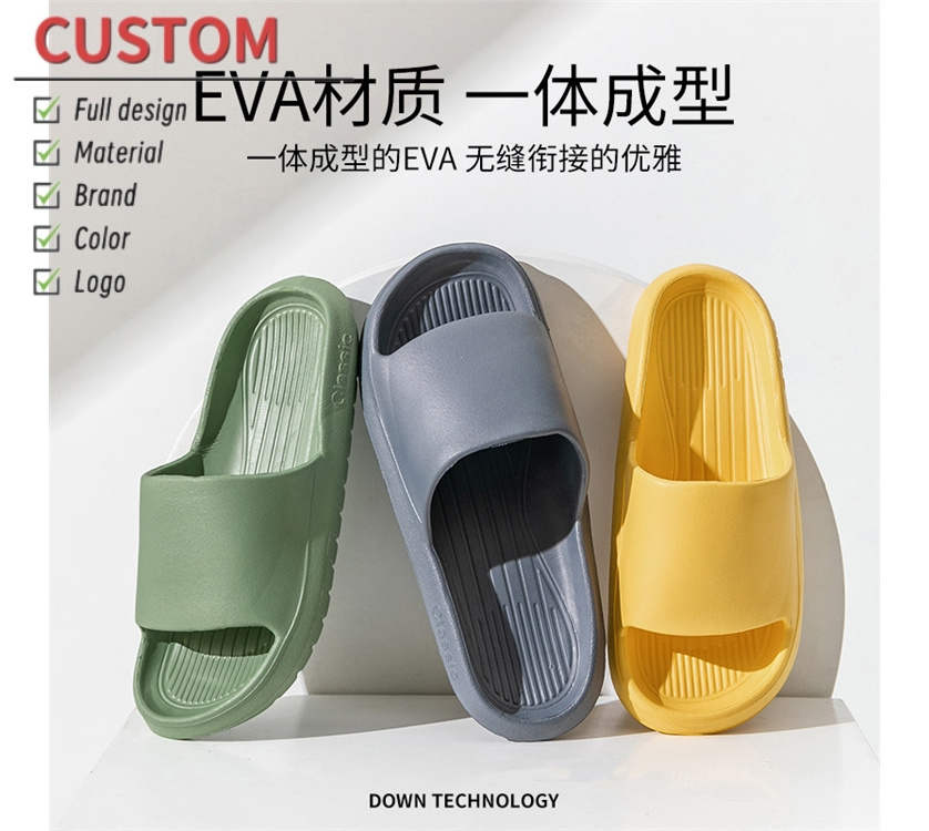 with logo bath slippers made in China Thermal men slipper slides custom skate shoe