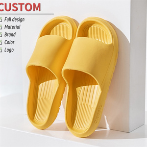 top luofu with high quality THICK leather slides unisex custom eva soft slippers