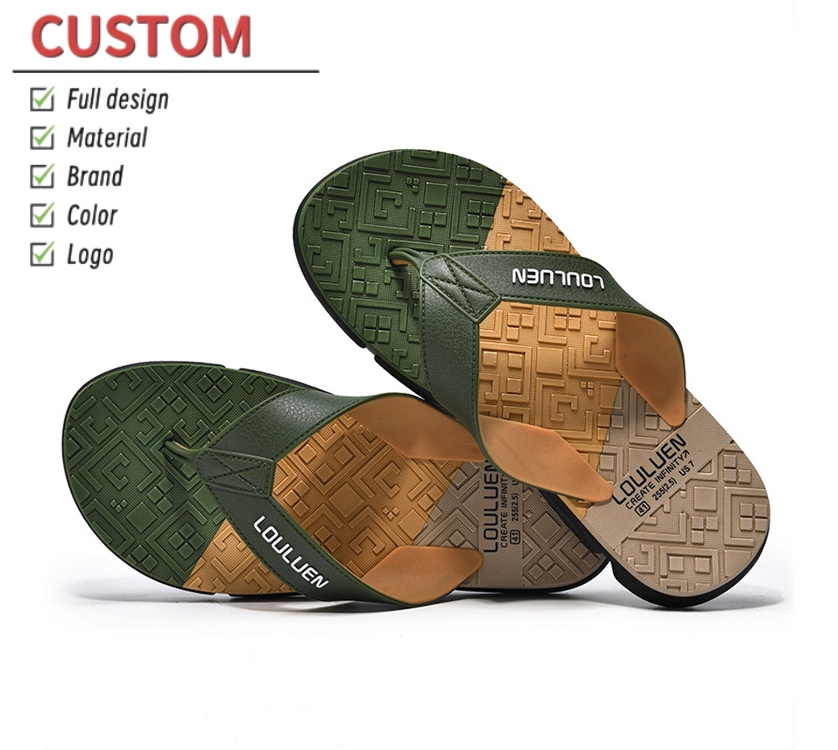 2024 New Beach Flip-Flops Men's Non-slip Outer Wear Slippers Summer Clip Men's Sandals Trendy Casual Sandals