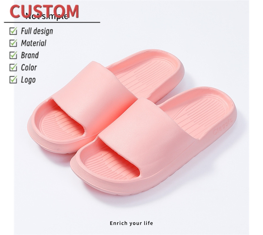 with logo bath slippers made in China Thermal men slipper slides custom skate shoe