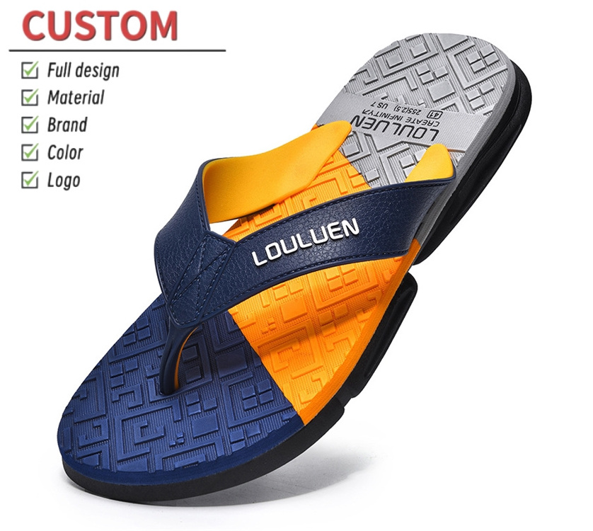 2024 New Beach Flip-Flops Men's Non-slip Outer Wear Slippers Summer Clip Men's Sandals Trendy Casual Sandals