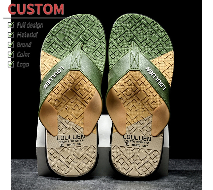 2024 New Beach Flip-Flops Men's Non-slip Outer Wear Slippers Summer Clip Men's Sandals Trendy Casual Sandals