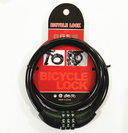 4 Digit Code Combination Steel Cable Bike Bicycle Locks of safety